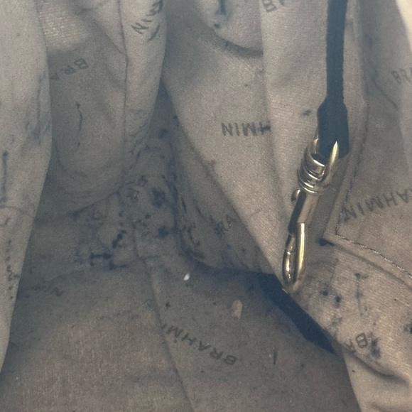 Brahmin Duxbury Satchel Black Charleston Leather Zip Top handle crossbody - Picture 10 of 14